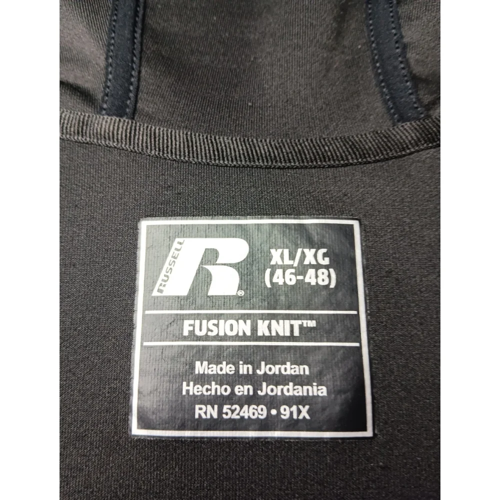 Russell Athletic Fusion Knit Men’s XL Hoodie Full Zip Navy Athletic Activewear